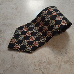 Christian Dior Men's Geometric & Abstract 100% Silk Multicolor Necktie
